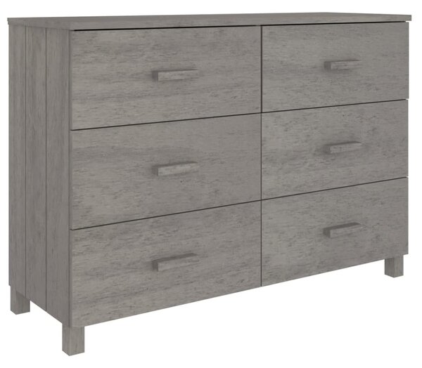 Komoda HAMAR, svetlosivá 113x40x80 cm, borovicový masív
