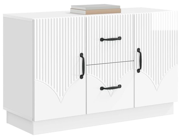 Servírovacia skriňa Biela s vysokým leskom 89 x 34,5 x 57 cm