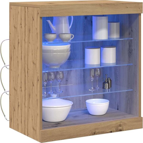 LED komoda Remeselný dub 60,5 x 37 x 67 cm Kompozitné drevo