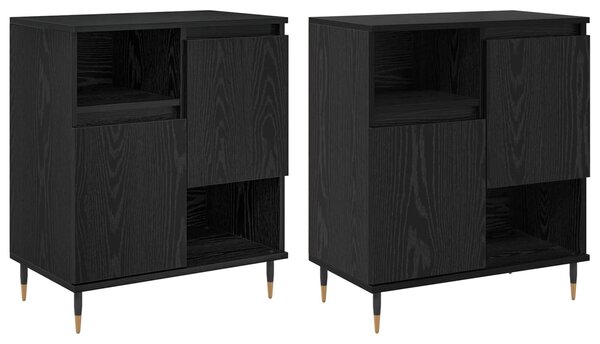Komody 2 pcs Čierny dub