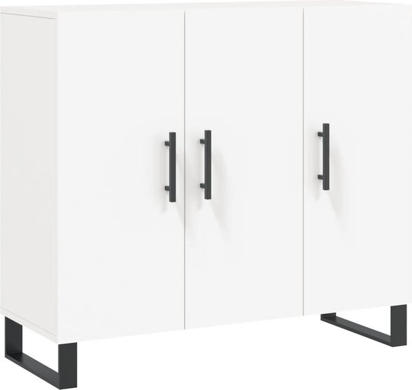 Komoda biela 90x34x80 cm kompozitné drevo