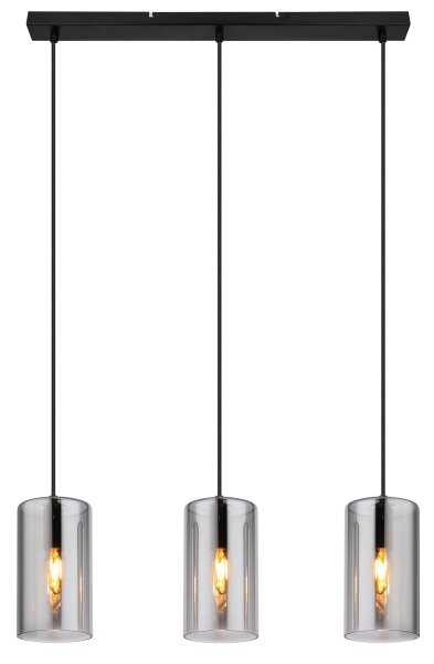 Globo 21002-3H - Luster na lanku OLLY 3xE14/25W/230V čierna