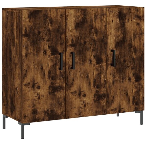 Komoda dymový dub 90x34x80 cm kompozitné drevo