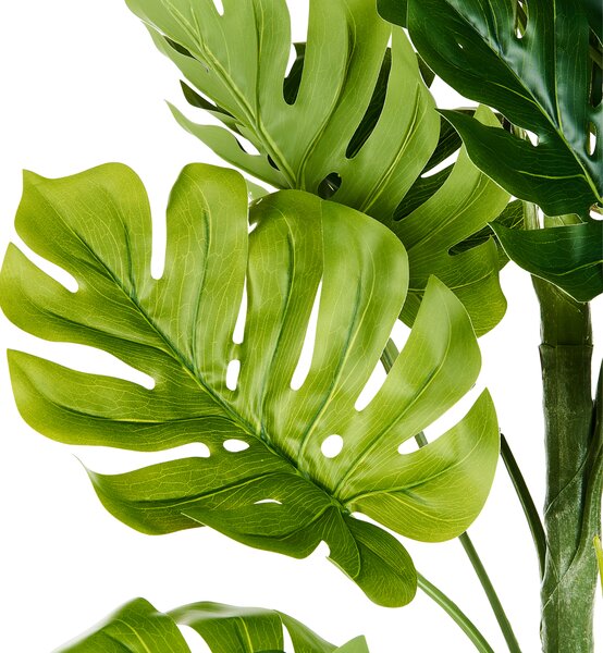 Umelá monstera zelená a čierna syntetický materiál 221 cm dekoratívne príslušenstvo