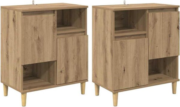 Komody 2 pcs Remeselný dub 60 x 35 x 70 cm Kompozitné drevo