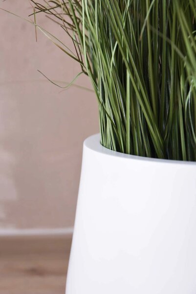 Izbový kvetináč GIRAR, sklolaminát, priemer 31 cm, biely