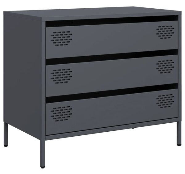 Komoda antracitová 68x39x58,5 cm oceľ valcovaná za studena