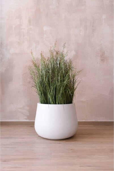 Izbový kvetináč GIRAR, sklolaminát, priemer 31 cm, biely