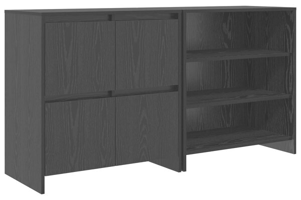 Servírovacia skriňa 2 pcs Čierny dub 70 x 41 x 75 cm