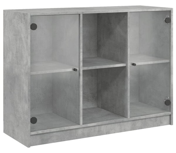 Komoda betónovo sivá 102x37x75,5 cm kompozitné drevo