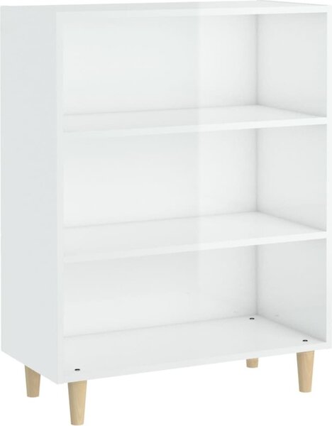 Komoda lesklá biela 69,5x32,5x90 cm spracované drevo