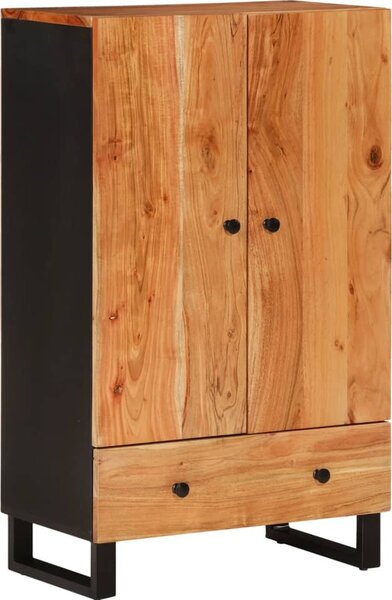 Komoda so zásuvkou 60x33x100 cm masívna akácia a železo