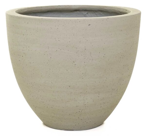 Kónický kvetináč VIRINGO, sklolaminát, výška 36 cm, béžový