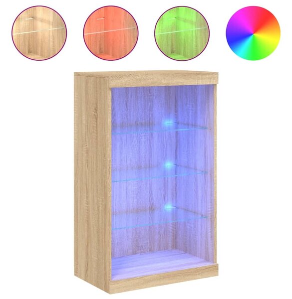 Komoda s LED svetlami dub sonoma 60,5x37x100 cm