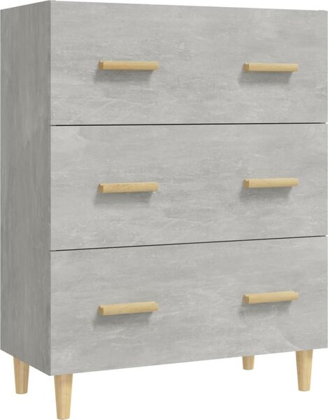 Komoda betónovo sivá 70x34x90 cm spracované drevo