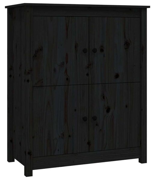 Komoda čierna 83x41,5x100 cm borovicový masív
