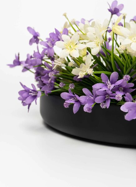 Dekoračná miska ORYVEN, sklolaminát, priemer 34 cm, antracit