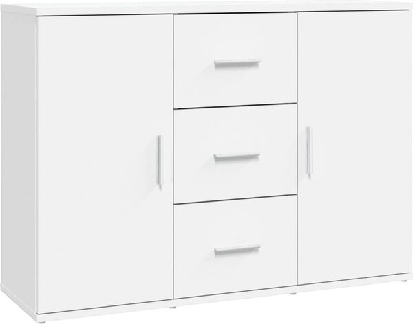 Komoda biela 91x29,5x65 cm kompozitné drevo