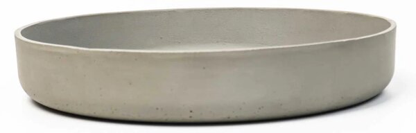 Dekoračná miska ORYVEN, sklolaminát, priemer 30 cm, beton design