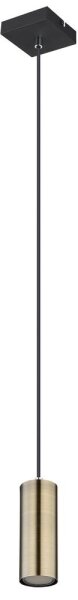 Globo 57911HM - Luster na lanku ROBBY 1xGU10/35W/230V čierna/mosadz