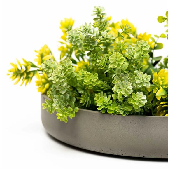 Dekoračná miska ORYVEN, sklolaminát, priemer 34 cm, beton design