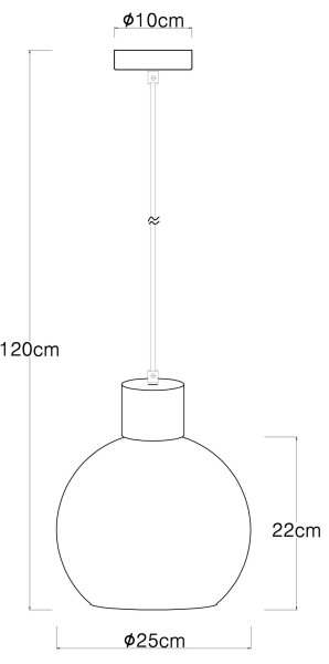 Globo 15656H - Luster na lanku MOITAS 1xE27/40W/230V