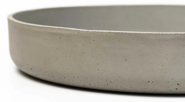 Dekoračná miska ORYVEN, sklolaminát, priemer 30 cm, beton design