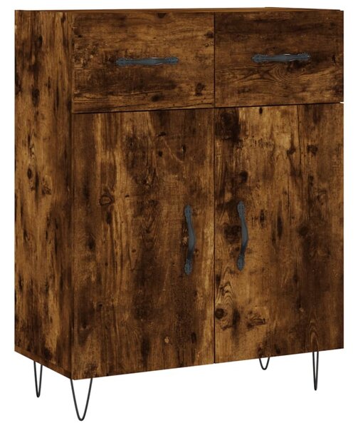 Komoda dymový dub 69,5x34x90 cm kompozitné drevo