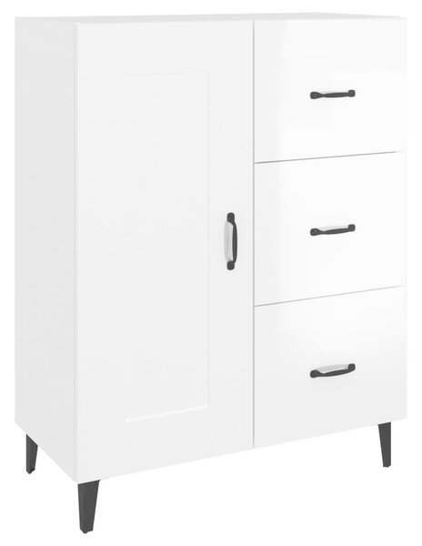 Komoda lesklá biela 69,5x34x90 cm spracované drevo