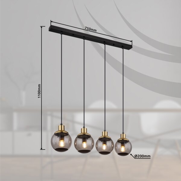 Globo 15860-4H - Luster na lanku POTTER 4xE27/25W/230V