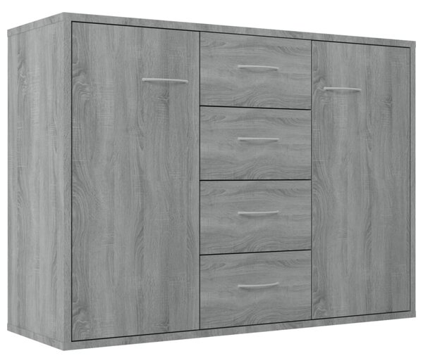 Komoda sivý dub sonoma 88x30x65 cm spracované drevo