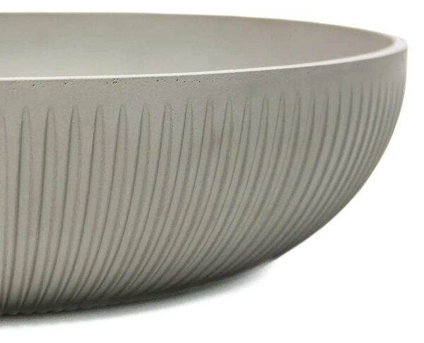 Okrasná miska PLANA, sklolaminát, priemer 34 cm, sivá