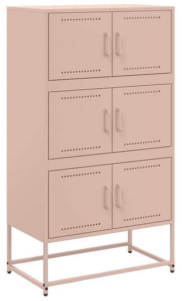 Komoda ružová 68,5x38,5x123,5 cm oceľ