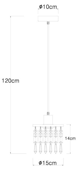 Globo 15533H - Luster na lanku COMMA 1xE27/40W/230V
