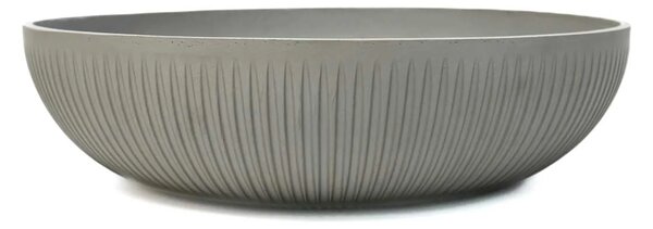 Okrasná miska PLANA, sklolaminát, priemer 34 cm, sivá