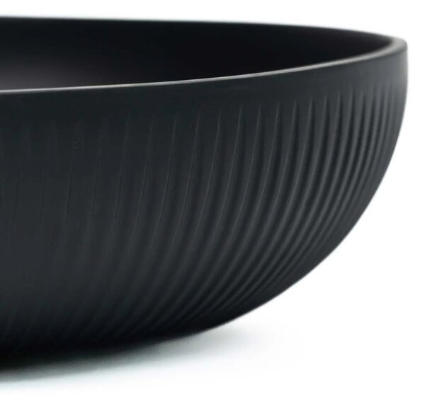Okrasná miska PLANA, sklolaminát, priemer 34 cm, čierna