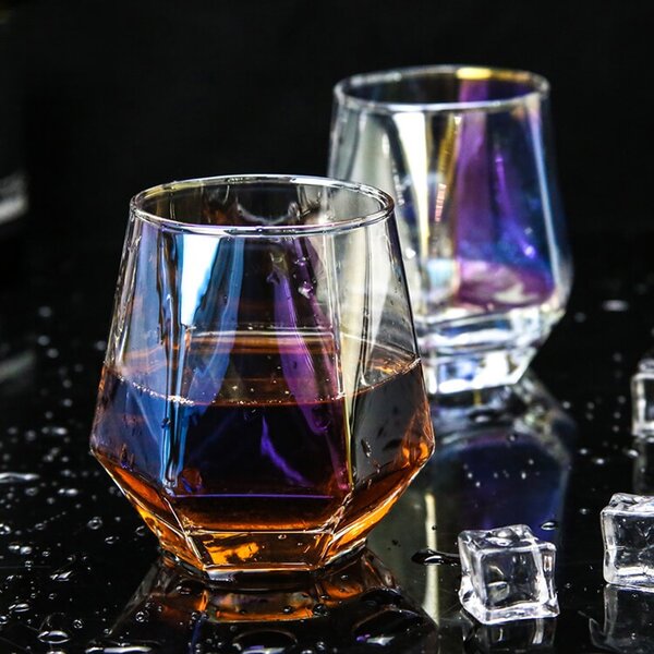 Sada 4 diamantových pohárov na whisky 325 ml – darčekové balenie