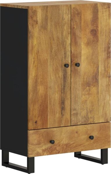 Komoda so zásuvkou 60x33x100 cm masívny mangovník a železo
