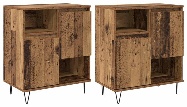 Servírovacia skriňa 2 pcs Staré drevo 60 x 35 x 70 cm
