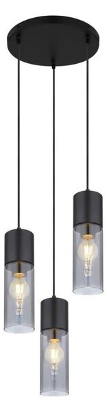 Globo 21000-3HB - Luster na lanku ANNIKA 3xE27/25W/230V pr. 30 cm čierna