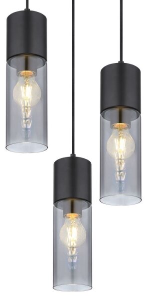 Globo 21000-3HB - Luster na lanku ANNIKA 3xE27/25W/230V pr. 30 cm čierna