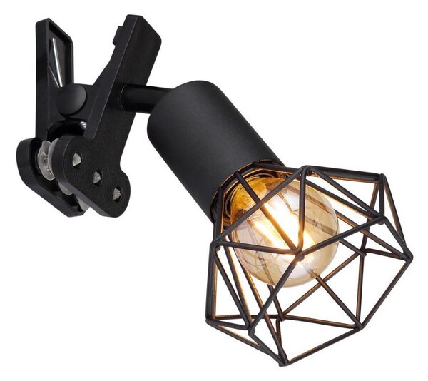 Globo 54802SK - Nástenná lampa s klipom XARA I 1xE14/40W/230V čierna