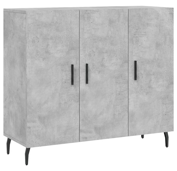 Komoda betónová sivá 90x34x80 cm kompozitné drevo