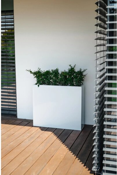 Kvetináč ELEMENTO, pozink, šírka 90 cm, biely