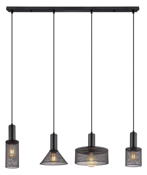 Globo 15648-4H - Luster na lanku JEDD 4xE27/60W/230V čierna