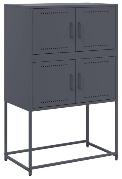 Komoda antracitová 68,5x38,5x107 cm oceľ