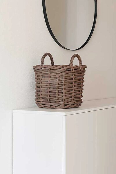 Dekoračný košík CABAZ, ratan, výška 42 cm, natur