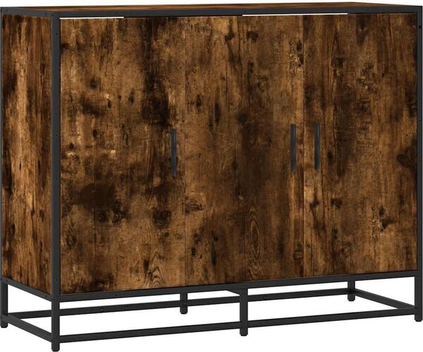 Komoda dymový dub 94x35x76 cm kompozitné drevo