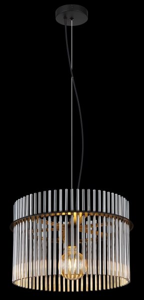 Globo 15698H - Luster na lanku GORLEY 1xE27/60W/230V pr. 40 cm čierna