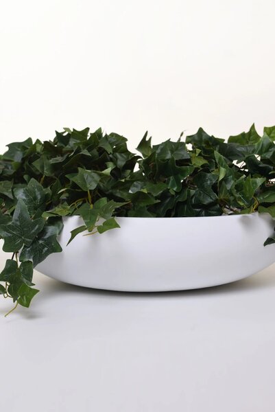 Okrasná miska PLANA, sklolaminát, 9xØ34 cm, biela